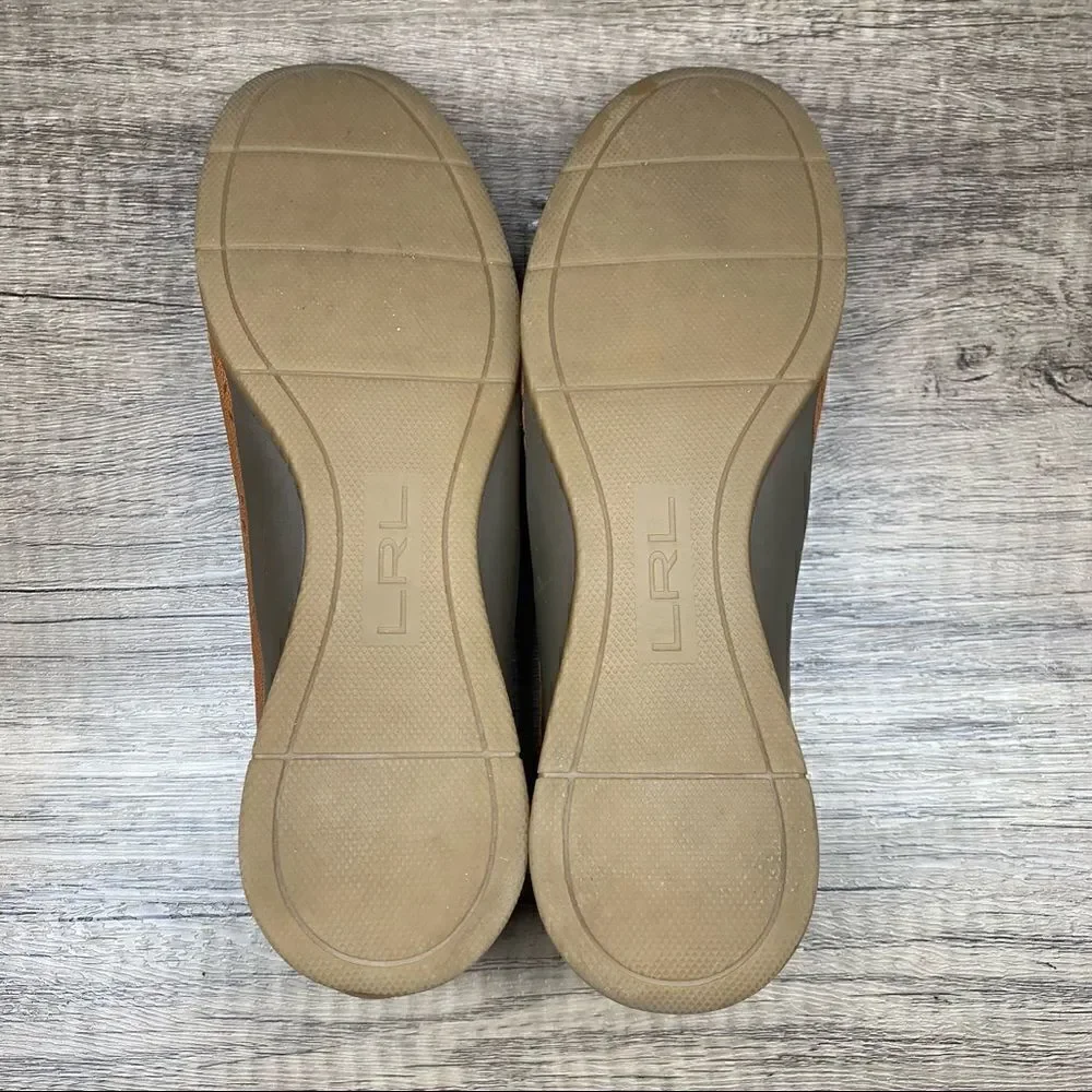 LAUREN Ralph‎ Lauren NIA Goat Leather Loafers Size 5 Women’s/Youth Girl 3 Flats
